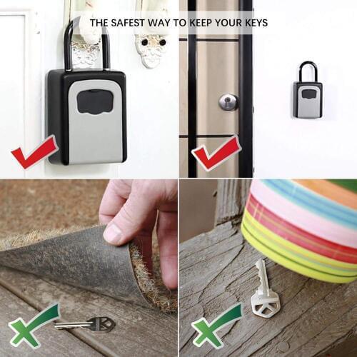 Key Lock Box Combination Lockbox with Code for House Key Storage Combo Door Locker