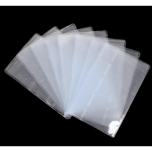 10pcs Credit Card Protector Secure Sleeves ID Card Holder PVC Transparent Business Card Bag for women and men
