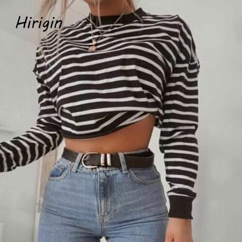 Womens Casual Shirts Fashion Loose Long Sleeve Sweatshirt Jumper Sweater Crop top Coat Sports Pullover Tops 4 Types 2020 SUMMER