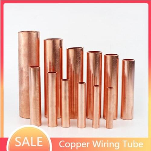 5/1 PCS Copper Wiring Tube GT-10MM2 Square Through Hole Connection Tube Type Through Terminal Wire Copper Tube Middle Joint