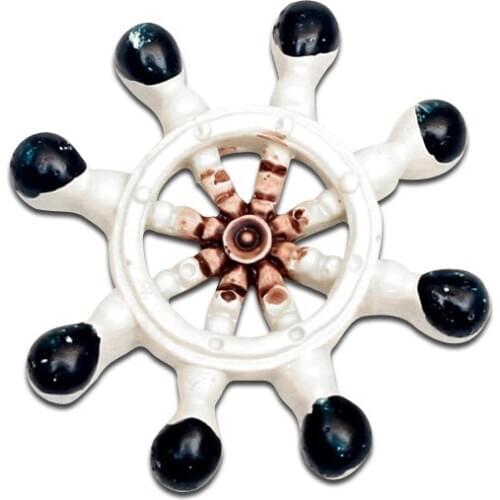 10PCS 37x37mm Resin White Rudder Shape Decoration Crafts Flatback Cabochon Embellishments For Scrapbooking DIY Accessories