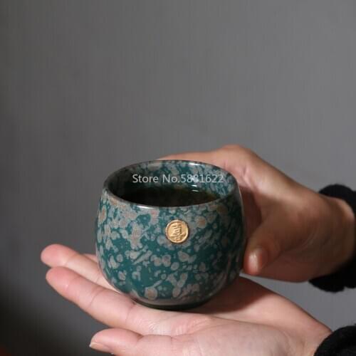 170ML Retro Coarse Pottery Kiln Teacups Japanese Style Kung Fu Tea Cups Heat Resistant Tea Bowl Drinkware