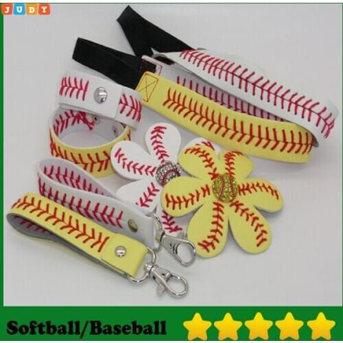 25pcsbaseball softball headband+25pcsbaseball softball hair bow+25pcsbaseball softball keychain+25pcs baseball softball bracelet