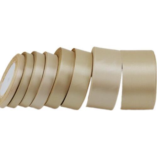 25 yards/roll) Champagne Satin Ribbon Wholesale Gift Wrapping Christmas ribbons