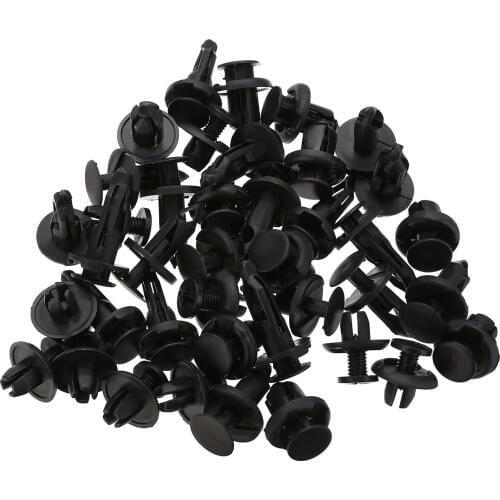 40Pcs Fastener Clips Car Plastic Rivet Fastener Mud Flaps Bumper Fender Push Clips For Nissan Auto Fastener Clip Automobiles