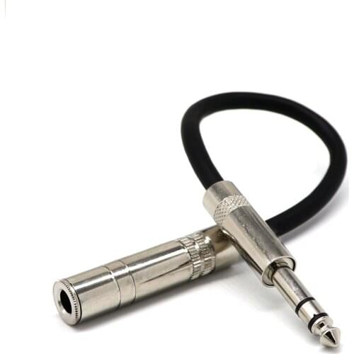 6.35 male elbow to female stereo electric guitar audio cable guitar effect connector XLR cable
