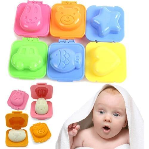 6pcs/set Cartoon Sushi Maker Boiled Egg /Rice Roll Mold Mac Kitchen DIY Chef Rice Ball Bento Mould Kitchen Accessories