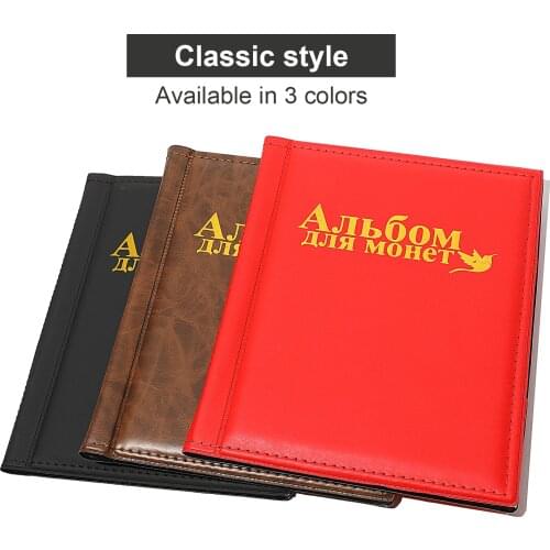 250 Pieces Coins Storage Book Commemorative Coin Collection Album Holders Collection Volume Folder Hold Multi-Color Empty Coin