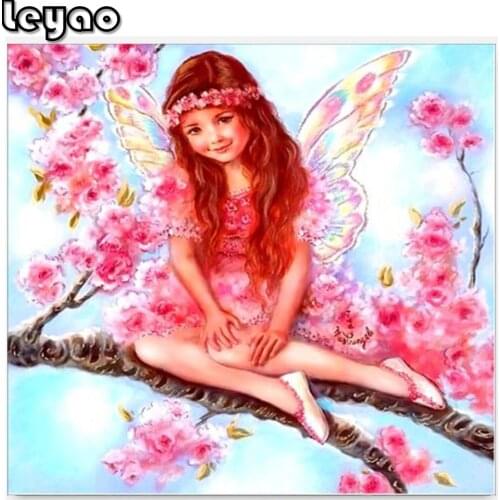 Full Square/Round Drill 5D DIY Diamond Painting"Little Angel "3D Embroidery flower Cross Stitch 5D Rhinestone mosaic home Decor