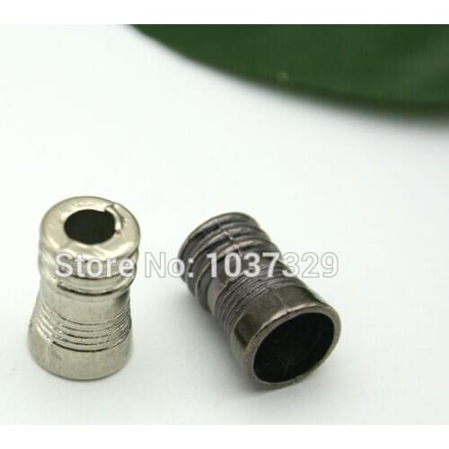 Free shipping metal zinc alloy bell stoppers cord ends lock black/silver BELL-003