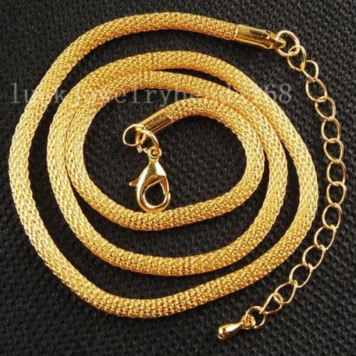 Free Shipping Fashion Jewelry 3mm Antique Golde Metal Chain DIY Necklace Jewelry 19" FG6041