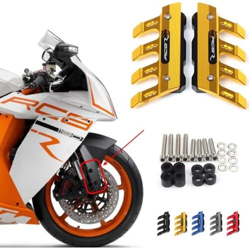 For KTM RC8 RC8R RC8/R TRACK Motorcycle CNC Accessories Mudguard Side Protection Block Front Fender Anti-Fall Slider