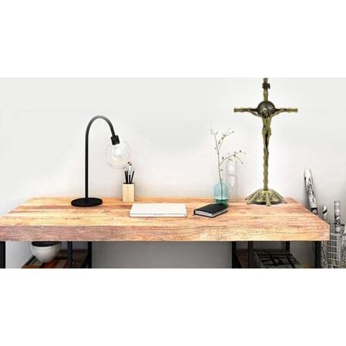 Church Relics Figurines Crucifix Jesus Christ on the Stand Cross Catholic Decor Mar-13