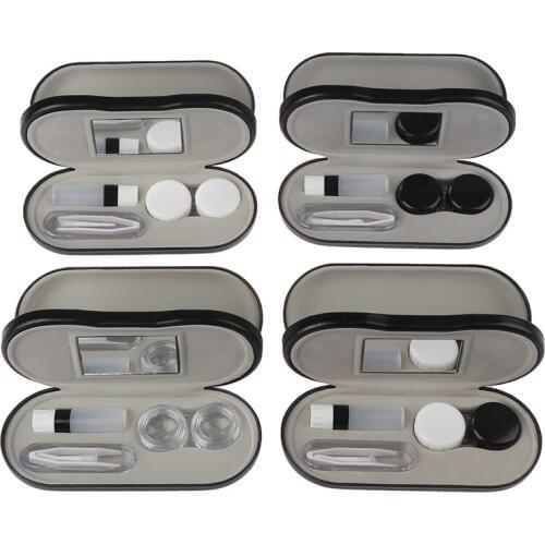 Handmade Creative Dual Use Glasses Case Double Layer Box Multi-purpose Contact Lens Boxes For Men Women Unisex