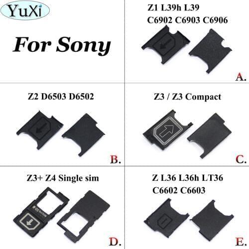 YuXi 1X Micro Sim Card Tray Holder Slot For Sony Xperia Z L36h Z1 L39h Z2 Z3 Mini Z4 Z5 Premium Z5 Compact Sim Card Holder Part