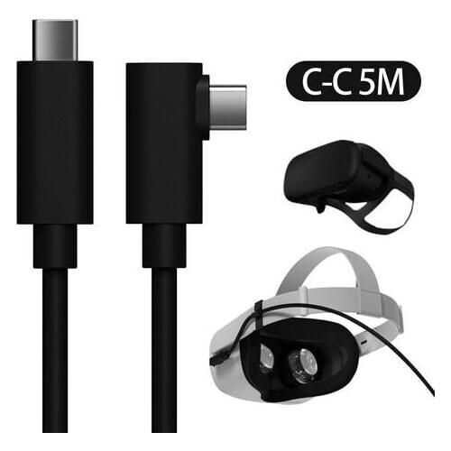 For Oculus Quest 2 USB A to C Cable USB Type C to C Cable VR Glasses Charger Cable Data Transmission 3/4/5 Meters VR Accessories
