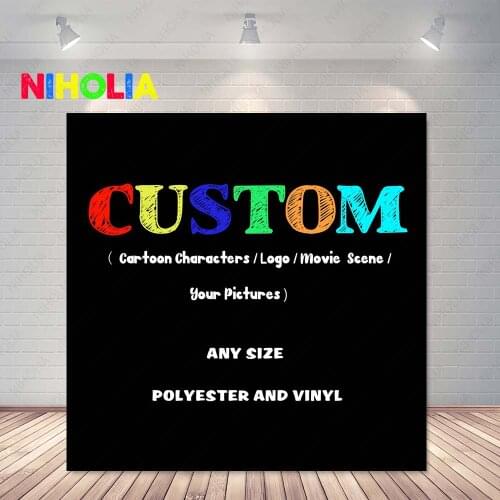 Woncol Custom Photography Backdrop Kids 1s Birthday Baby Shower Photo Background Any Size Vinyl and Polyester Photo Booth Props