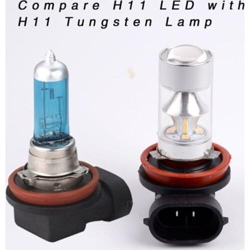 H11 H8 2323 Car Light Bulbs White 60W Accessories Driving Lamp Bulb Set