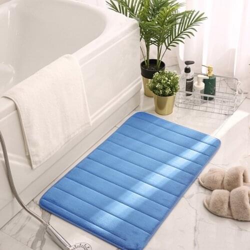 Household bath mat, coral fleece bathroom carpet, absorbent non-slip washable carpet, living room bedroom bathroom floor mat