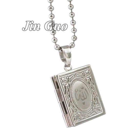 Islam ALLAH KORAN MUSLIM BOOK fashion pendant & necklace