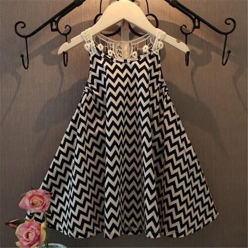 Cute Girls Bohemia Lace Striped Dress Fashion Kids Baby Girl Dresses for Party and Wedding Clothes 2020 Summer Children Clothing