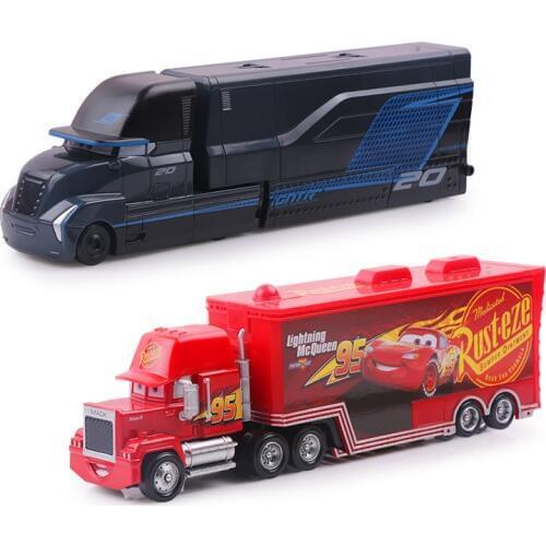 Disney Pixar Cars 2 3 Lightning McQueen Mack Uncle Truck Jackson Storm Cruz 1:55 Diecast Metal Alloy Car Model Children Toy