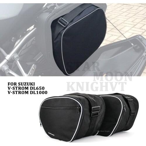 Motorcycle luggage bags Expandable Inner Bags Black Trunk Inner Bags For SUZUKI V-STROM DL1000 DL 1000 V strom DL650 2014-2020