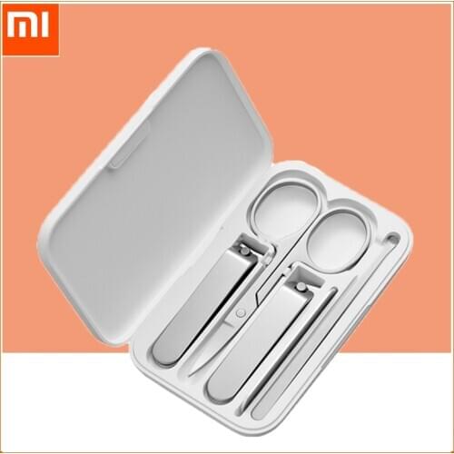 5pcs Xiaomi Mijia Stainless Steel Nail Clippers Set Trimmer Pedicure Care Clippers Earpick Nail File Professional Beauty Tools