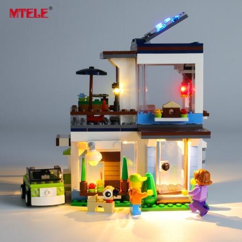 MTELE Brand LED Light Up Kit For 31068 Creator Modular Modern Home