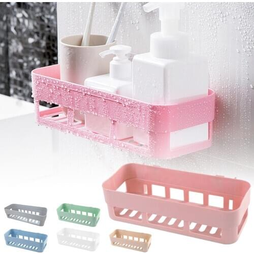 Bathroom Shelf Bathroom Adhesive Storage Rack Hooks Kitchen Home Decoration Corner Shower Shelf Rack Storage Rack Organizer Ship