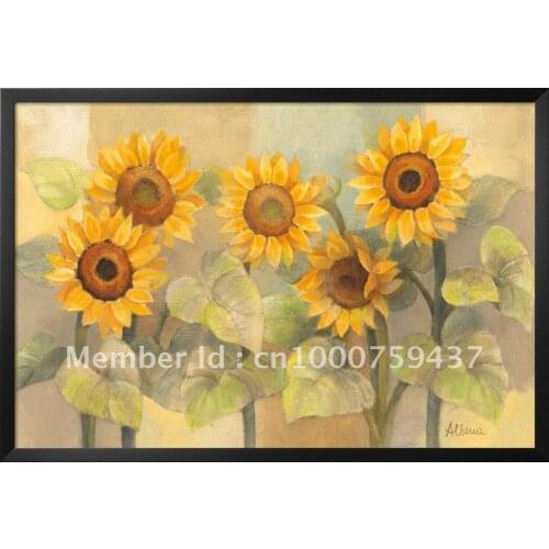 Still life paintings of flowers August Sunflowers by Albena Hristova modern art High quality 100%handmade