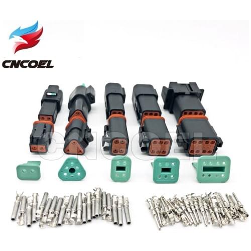 Deutsch DT Series Black Connector Waterproof Electrical Plug DT06/DT04 2/3/4/6/8 Pin Engine/Gearbox For Car Bus Motor Truck