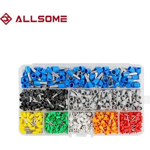 ALLSOME Electrical Wire Crimp Terminal Crimping Pliers Wire Stripper Crimper Ferrule crimping tool Pliers Set HCS8 6-4 6-6