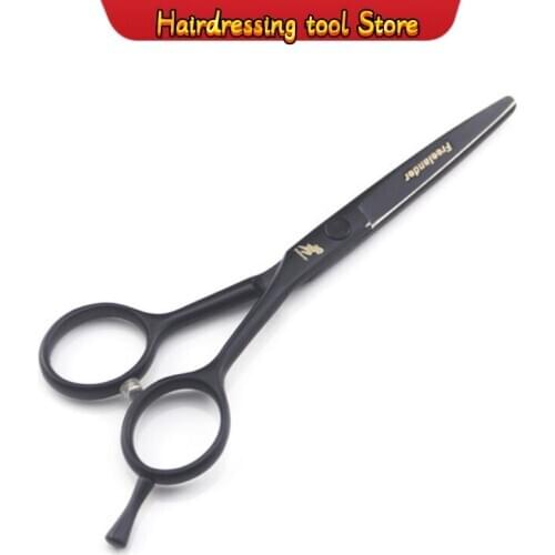 4/5/5.5 Inch Hairdressing Scissors Barber Shears Flat Shears Bangs Shears Small Scissors Black Stainless Steel Type Model Number