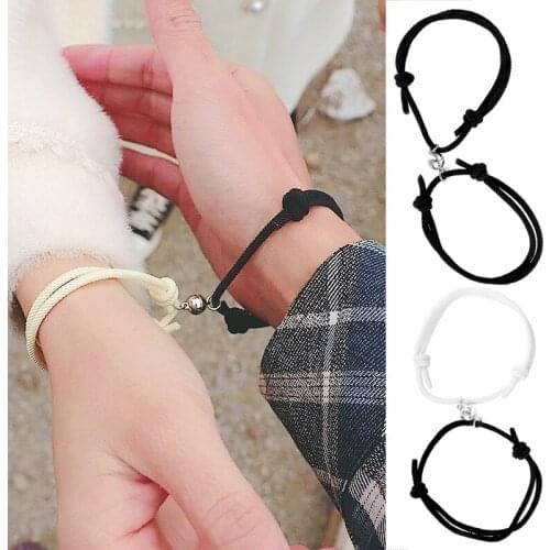 Attractive Handmade Magnetic Distance Bracelet Women Lovers Couple Charm Female Male Paired Friendship Wholesale Jewelry