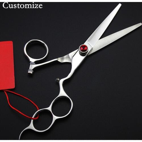 Customize Upscale professional Japan 440c 6 inch fly rotation hair scissors cutting barber makas shears hairdressing scissors