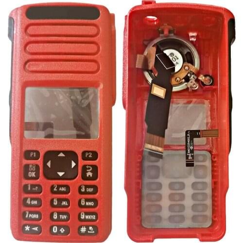 Walkie Talkie Replacement Housing Case Shell with Speaker Fit For MOTOROLA XPR7550 DGP8550 XIR P8668 Radio Red-VBLL