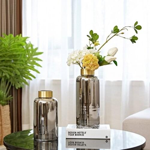 Nordic Light Luxury Phnom Penh Glass Vase Hydroponic Flower Arrangement Container Home Living Room Dining Table Decoration