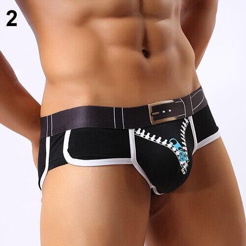 Sexy Mens Breathable Cotton Front Cross Underwear Bulge Pouch Shorts Boxers