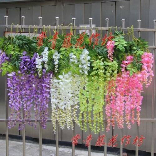 Wedding decoration 70~110cm flower vine plastic wisteria wedding decoration flower hanging 100pcs/lot