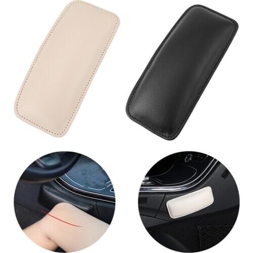 Universal Leather Knee Pad for Car Interior Pillow Comfortable Elastic Cushion Memory Foam Leg Pad Thigh Support Car Accessories
