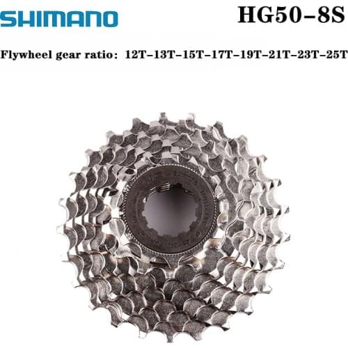 Shimano CS-HG50-8 Speed Mountain Bike Bicycle Cassette Silver 12-25T Freewheel