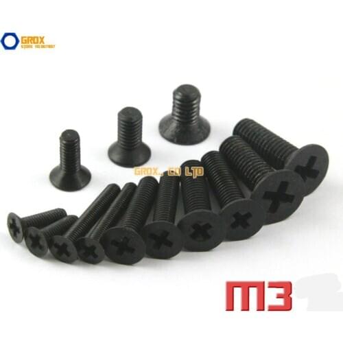 M3 Black Nylon Phillips Countersunk Head Machine Screw Insulation Screw