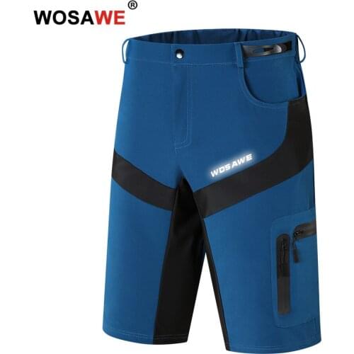 WOSAWE Most Durable Mens Outdoor Mountain Bike Short MTB Downhill Trousers Baggy MTB Trail Short Water Resistant Cycling Shorts