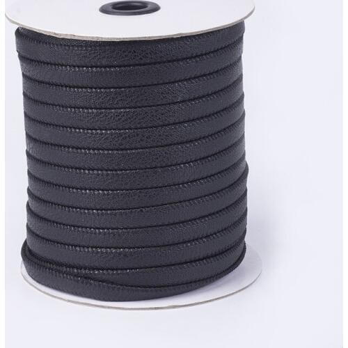 10x2mm Flat Imitation Leather Cords Handmade Beading Bracelet Jewelry Making Thread String Rope, about 50m/roll(54.68yards/roll)