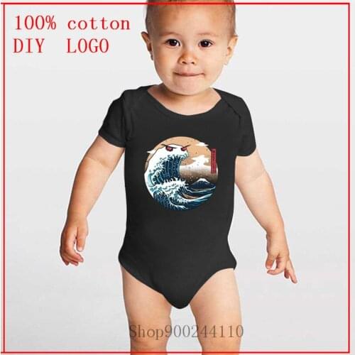 2020 Newborn The Great of Kanagawa Bodysuits Girls Boys Clothing Baby Girls Clothes 100% Cotton Baby Boys Clothes Roupas de bebe