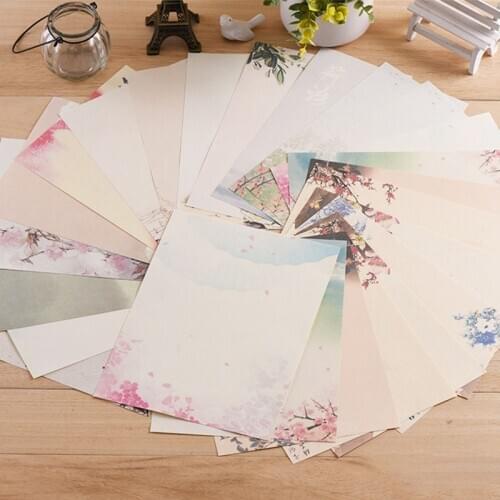 8 Pcs Chinese Style Antique Vintage Retro Elegant Writing Stationery Paper Letter Set Office School Supplies Student Stationery