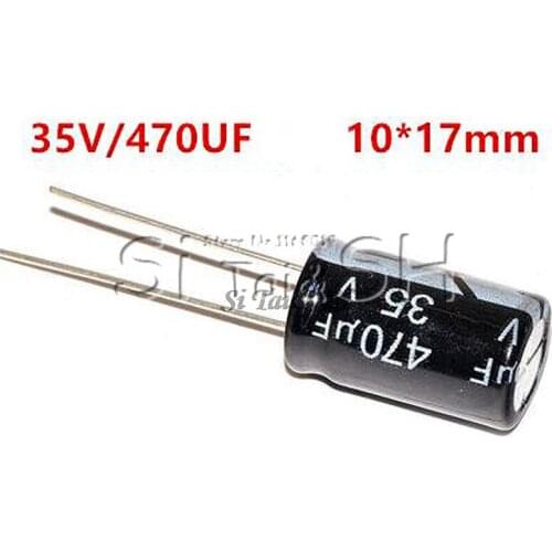 10pcs 35V470UF 10*17mm 470UF 35V 10x17mm DIP Aluminum Electrolytic Capacitor