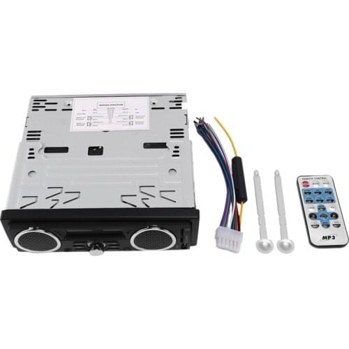 Novel-1 Din Car Radio Built-in 2 Speakers MP3 Player Playback Hands-Free Stereo FM Support USB SD AUX Audio Player Bluetooth