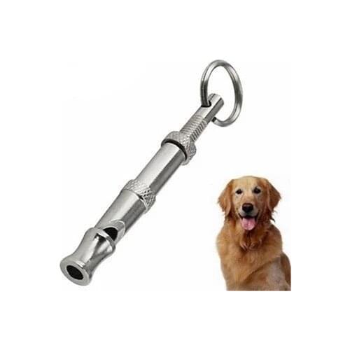 Free shipping 500pcs Wholesale High quality Pet Training Adjustable Ultrasonic Sound Key chain Dog Whistle